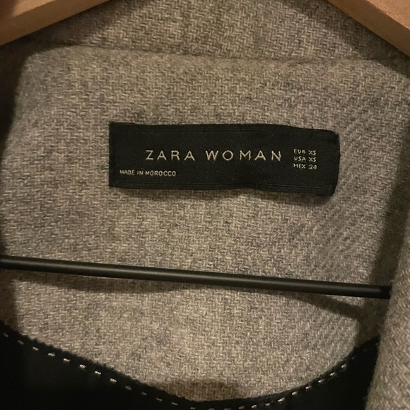 Zara Gray Long Coat - Picture 4 of 6